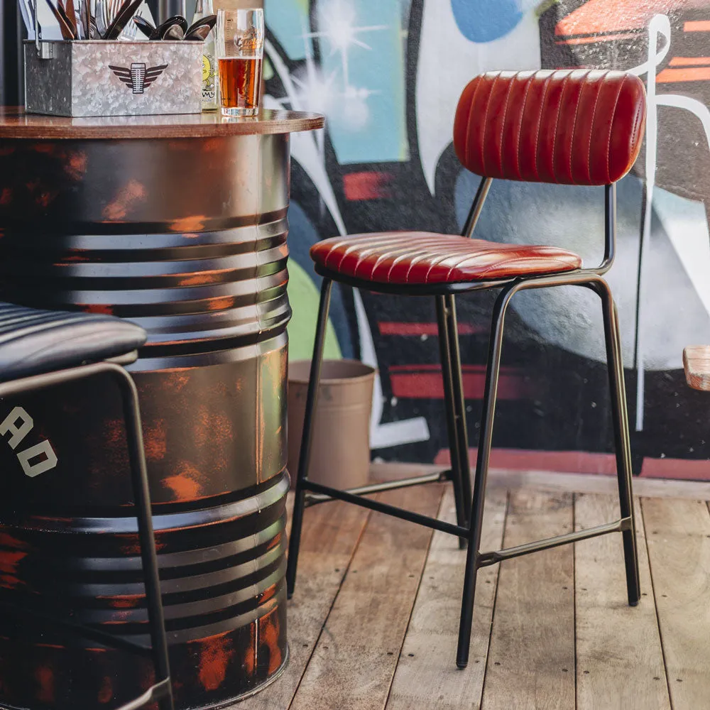 Chevy Bar Stool Red