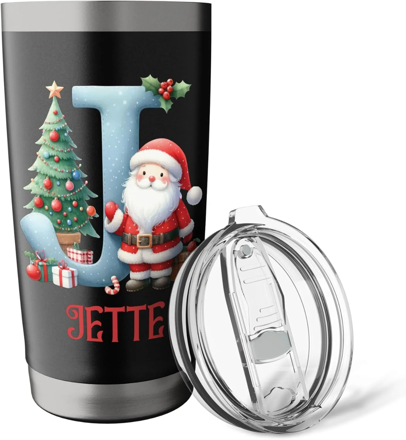 Christmas Letters Jette Winter Letter Girls Name Stainless Steel Insulated Tumbler