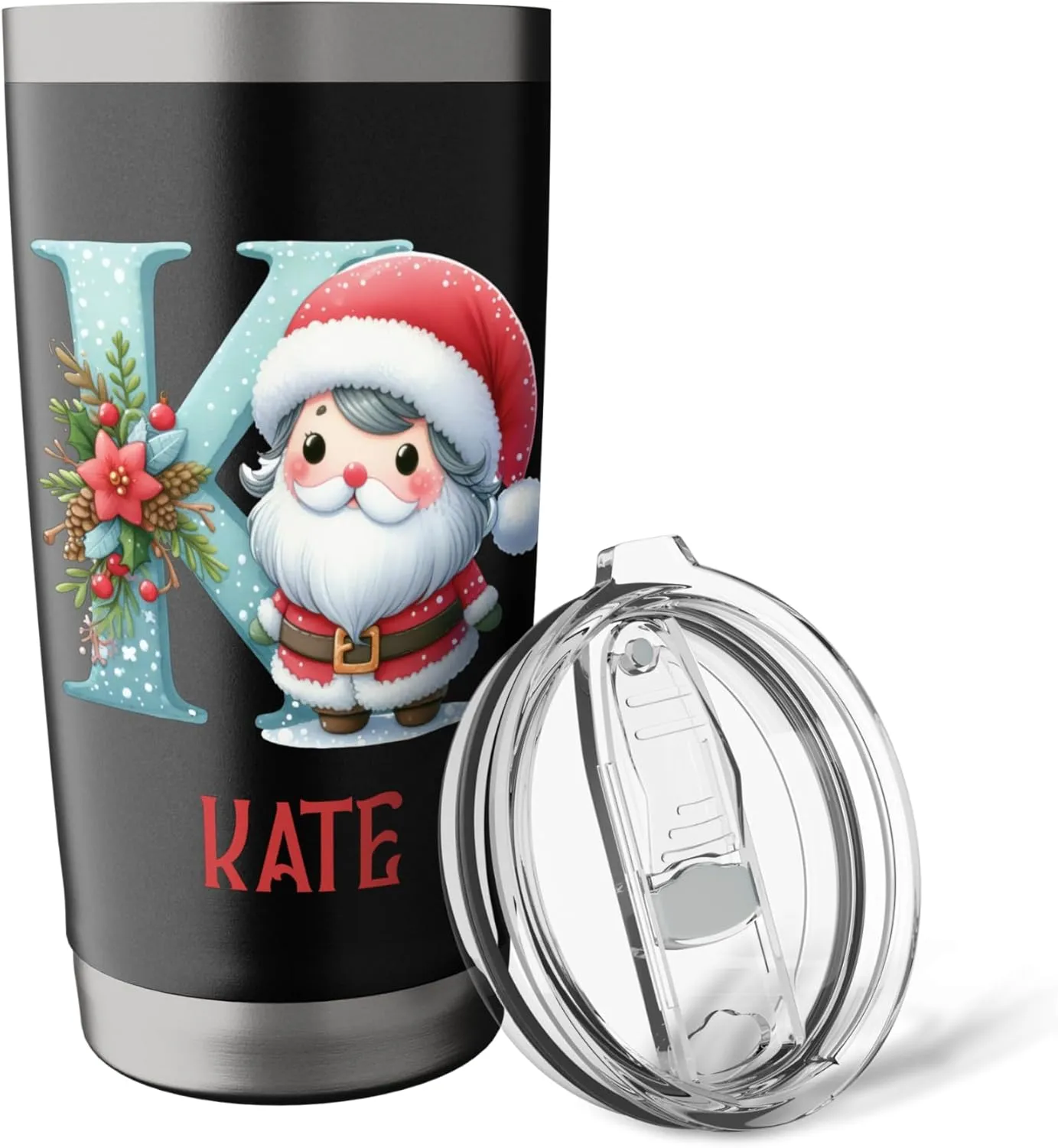 Christmas Letters Kate Winter Letter Girls Name Stainless Steel Insulated Tumbler
