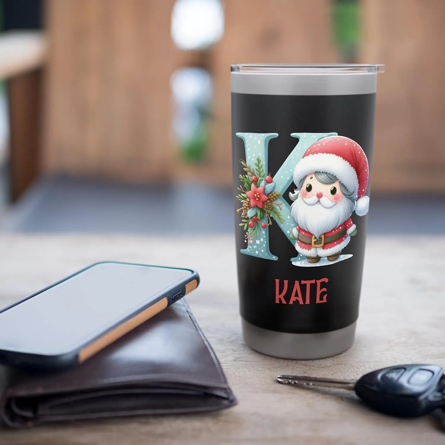 Christmas Letters Kate Winter Letter Girls Name Stainless Steel Insulated Tumbler