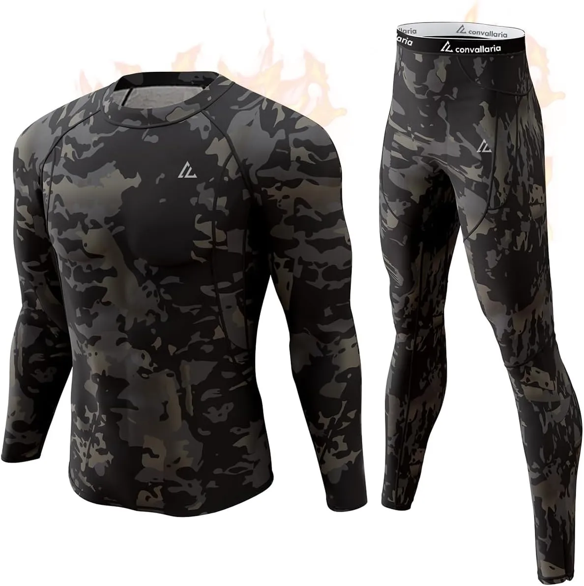 CL convallaria Thermal Underwear Long Johns Set Mens Winter Gift Hunting Gear Sport Base Layer Bottom Top