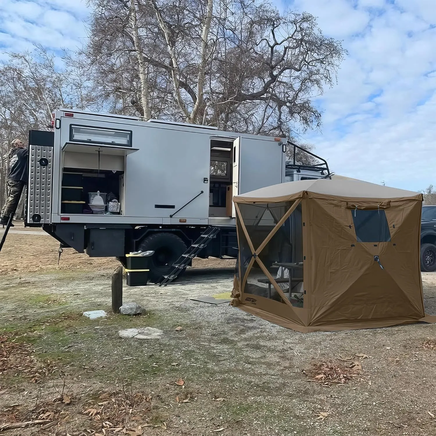 Clam Quick-Set Wind and Sun Panel Attachment for Escape Sport Screen Shelter Canopy Tent with Carrying Bag, Accessory Only
