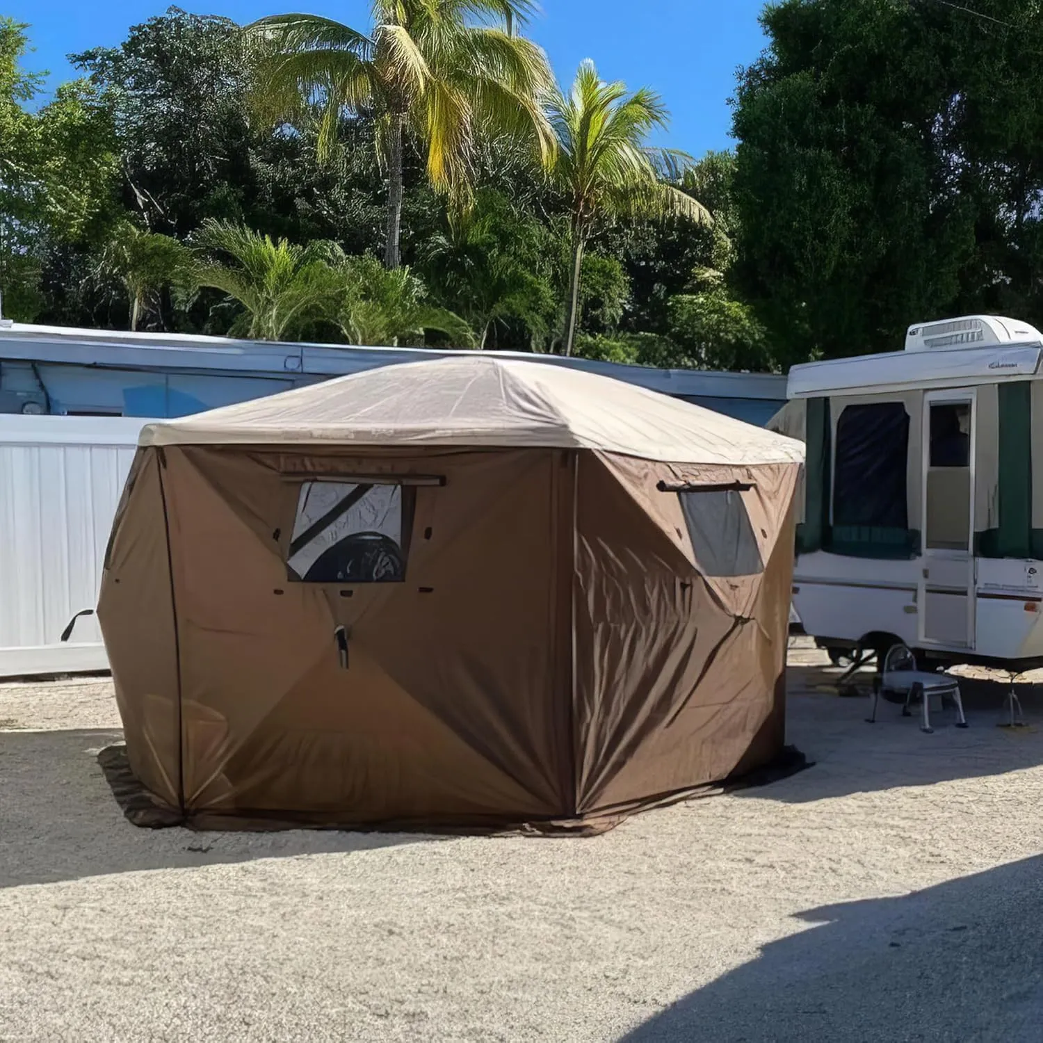Clam Quick-Set Wind and Sun Panel Attachment for Escape Sport Screen Shelter Canopy Tent with Carrying Bag, Accessory Only