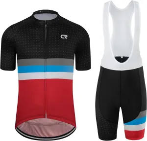 Coconut Ropamo CR Men's Cycling Jersey Set Road Bike Jersey Zipper Pocket Short Sleeves Cycling Kits Bib Shorts 3D Padded