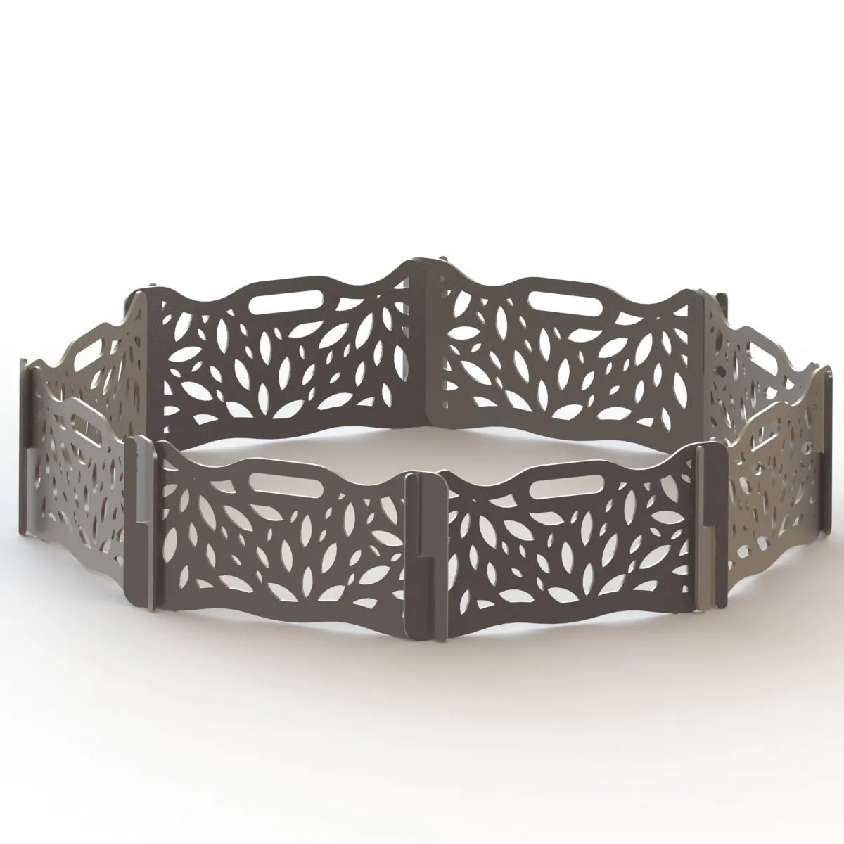 Collapsible Adjustable Fire Pit Decorative Leaves DXF Files Cut Ready for CNC