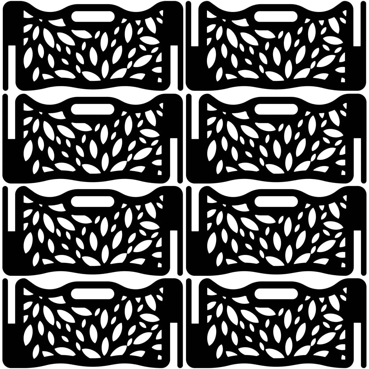 Collapsible Adjustable Fire Pit Decorative Leaves DXF Files Cut Ready for CNC