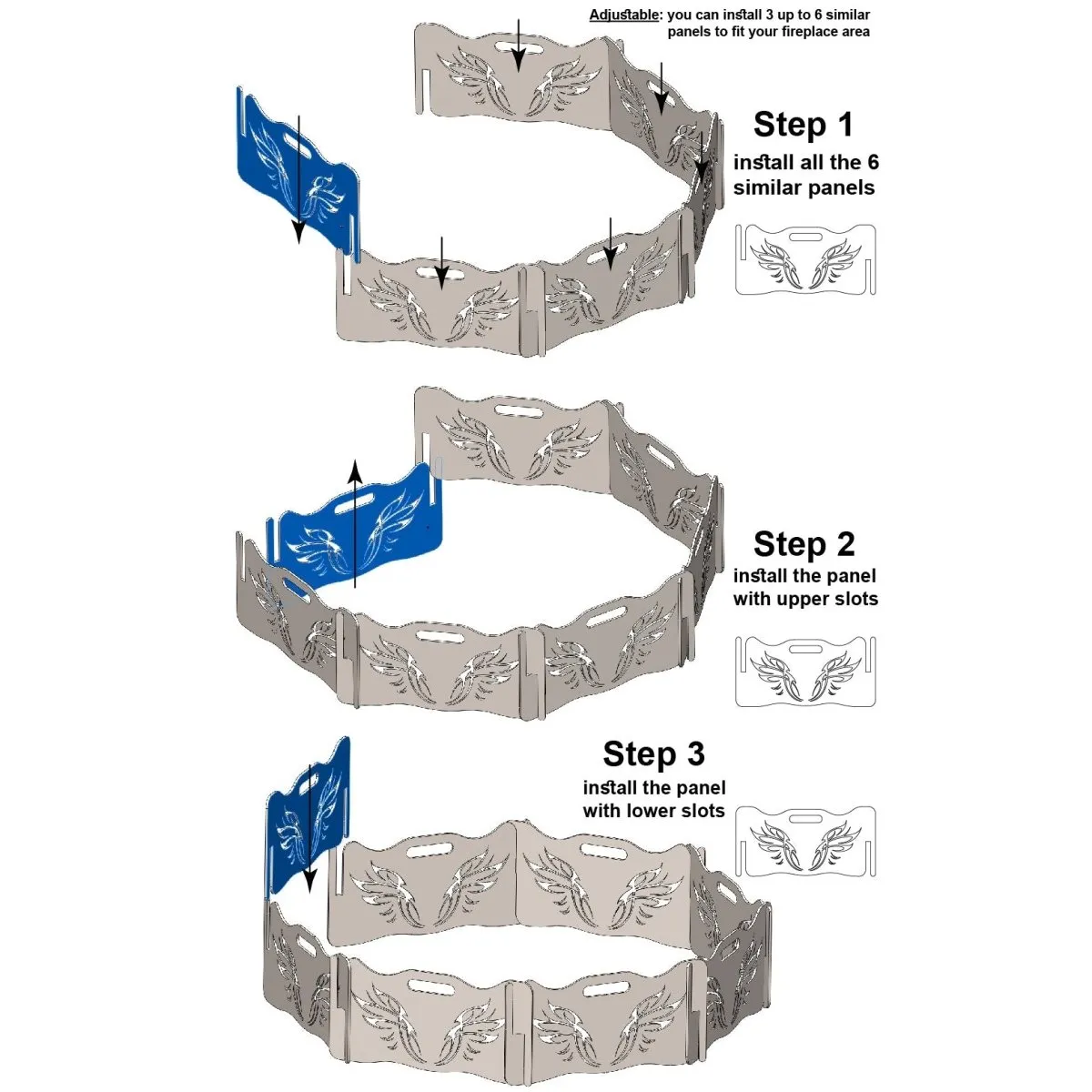 Collapsible Adjustable Fire Pit Decorative Leaves DXF Files Cut Ready for CNC