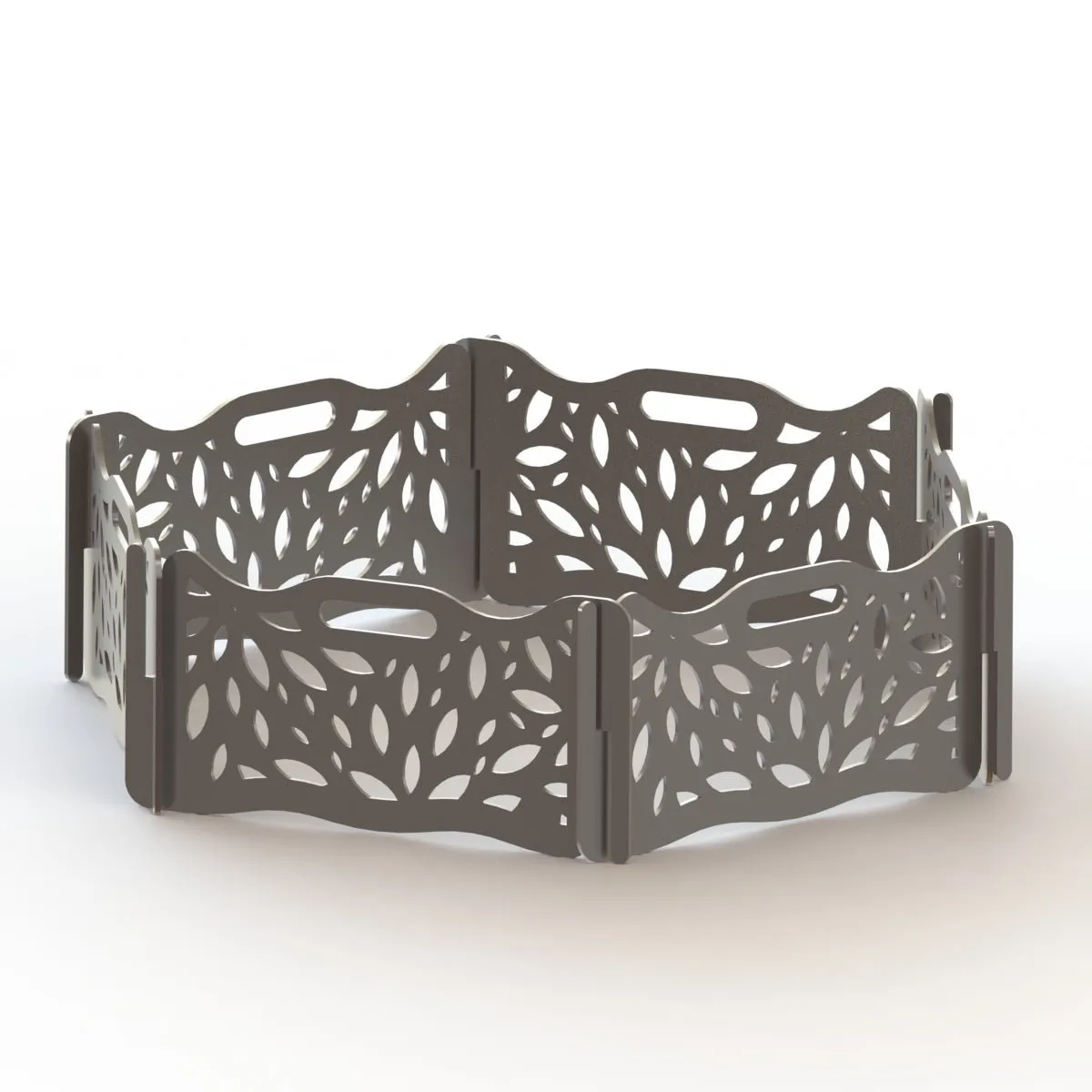 Collapsible Adjustable Fire Pit Decorative Leaves DXF Files Cut Ready for CNC