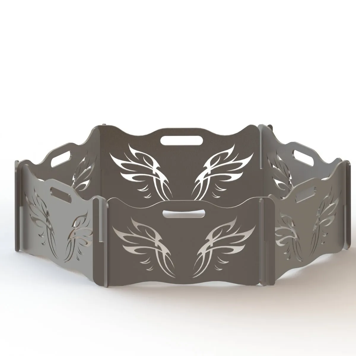 Collapsible Adjustable Fire Pit Ornaments Wing DXF Files Cut Ready for CNC