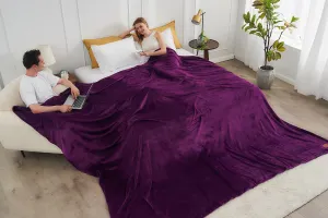 Commollis Oversized King Fleece Blanket 120"x120" (10'x10') - Giant Flannel Throw Blanket for Bed, Couch, Camping & Travel - Soft, Warm, Family-Sized Blanket for Indoor & Outdoor Use