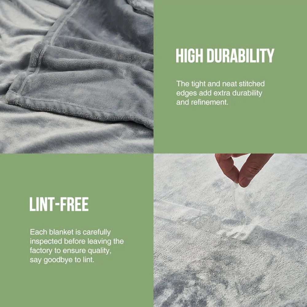 Commollis Oversized King Fleece Blanket 120"x120" (10'x10') - Giant Flannel Throw Blanket for Bed, Couch, Camping & Travel - Soft, Warm, Family-Sized Blanket for Indoor & Outdoor Use