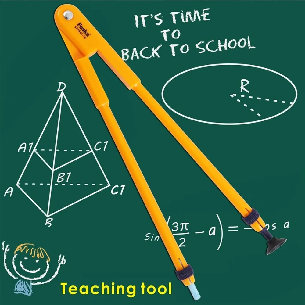 Compass Ruler With Chalk and White Board Marker Holder 45cm