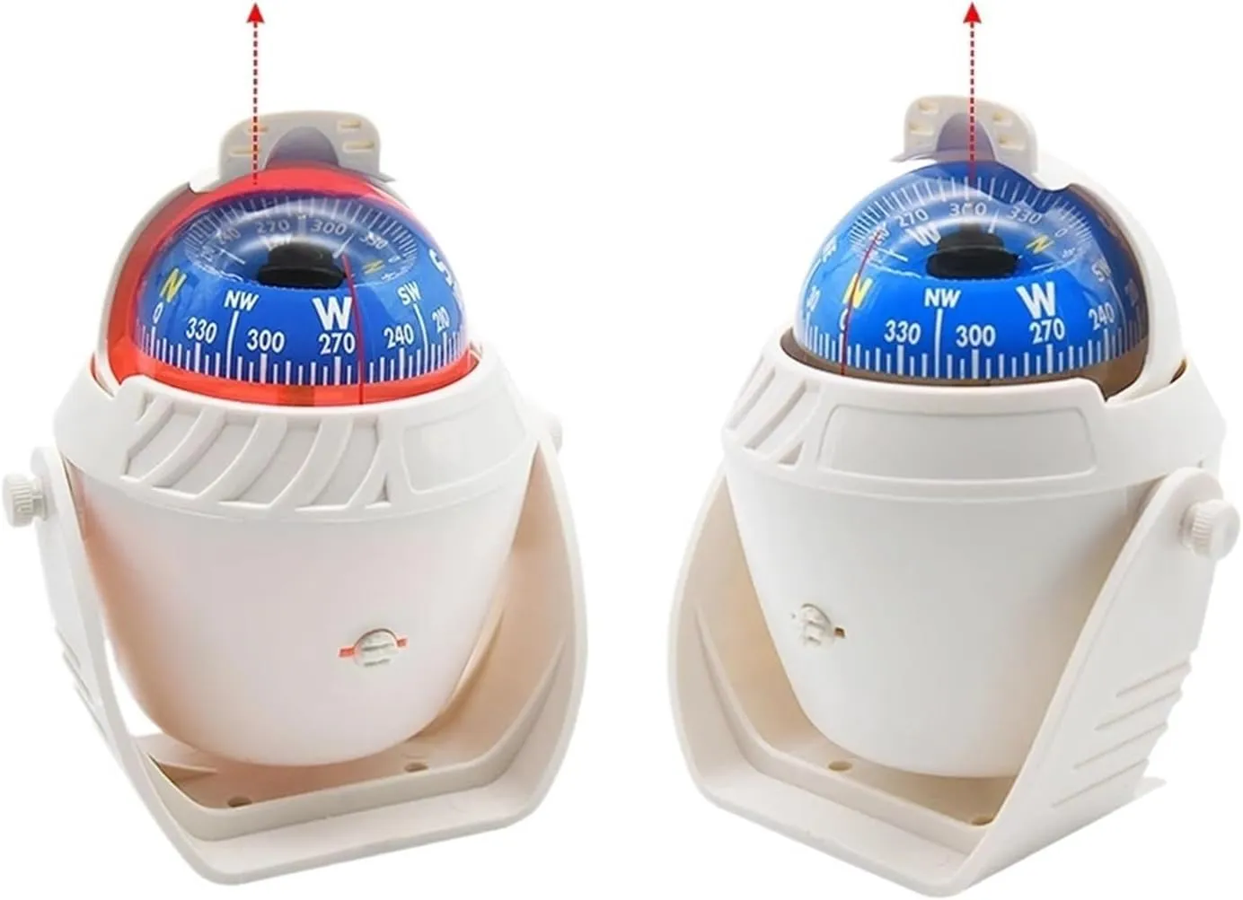 Compass Sea Marine Pivoting Compass Electronic Navigation Compass Camping Gear Light Compass Guide Ball Boat Vehicle Car Car Compass(A)