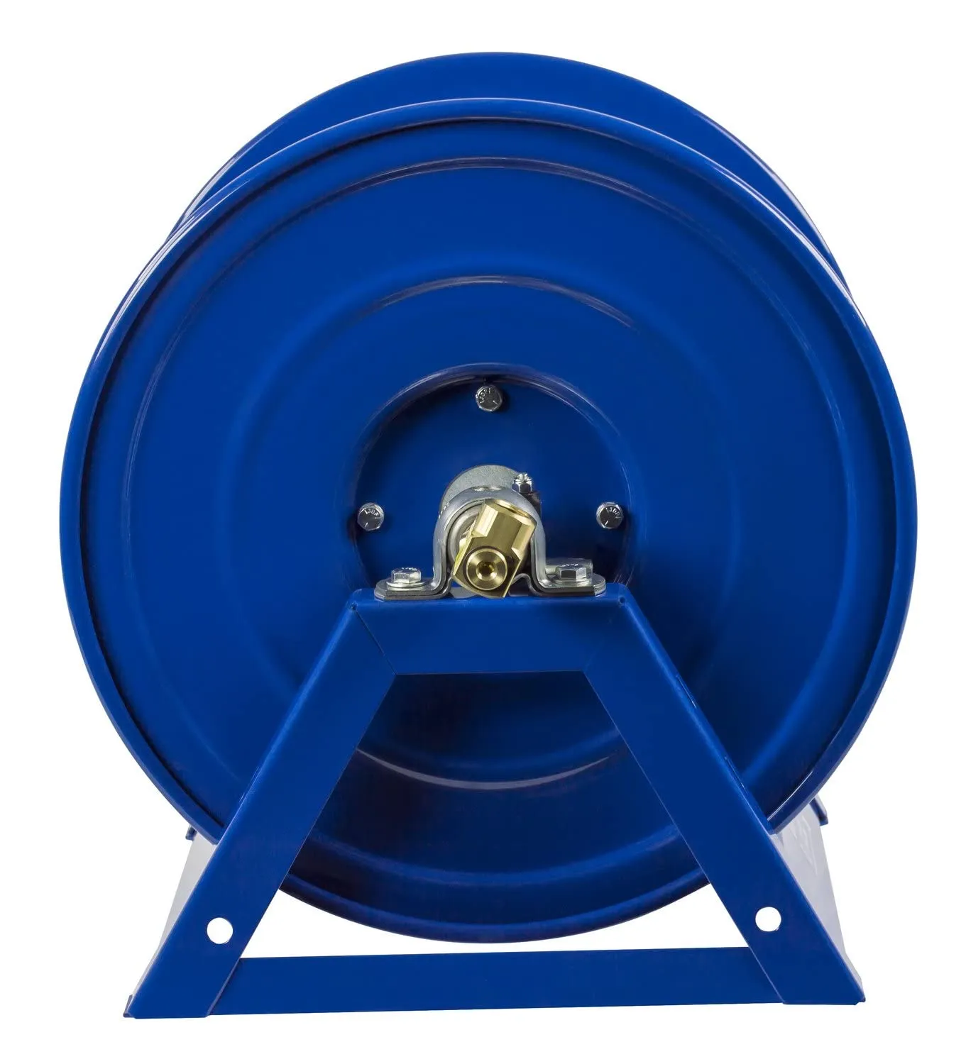 Coxreels 1125-4-200 Hand Crank Steel Hose Reel, 1125 Series - ½” x 200’, 3,000 PSI - Heavy Duty All Welded Steel A Frame - Adjustable Tension Break – Made in the USA, Blue