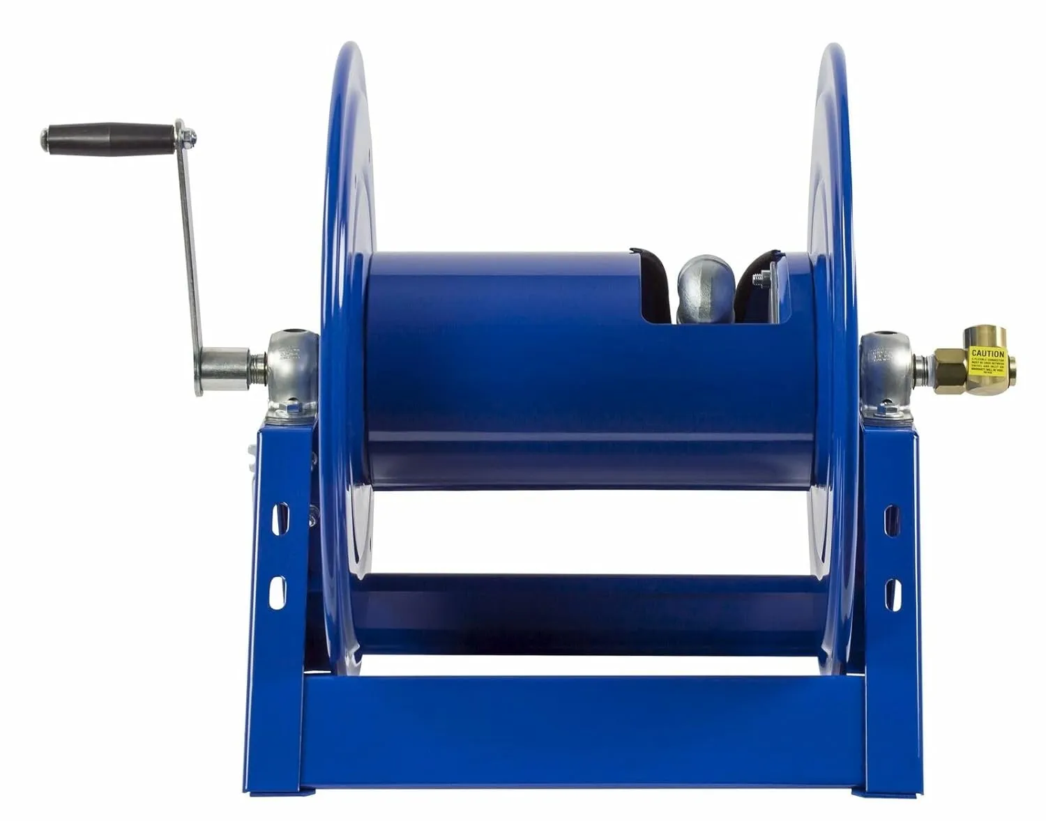 Coxreels 1125-4-200 Hand Crank Steel Hose Reel, 1125 Series - ½” x 200’, 3,000 PSI - Heavy Duty All Welded Steel A Frame - Adjustable Tension Break – Made in the USA, Blue
