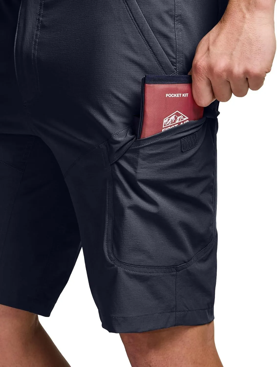 CQR Men’s Quick-Dry Stretch Hiking Cargo Shorts – Lightweight Water-Resistant Tactical Casual, Golf & Outdoor with Pockets