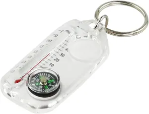 CSCDD Outdoor 3-in-1 Compass High-Precision Multi-Functional Mini Portable Thermometer Magnifier Key Chain