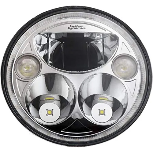 Custom Dynamics CDTB-7-I-C 7in. TruBeam Headlights - Chrome Reflector