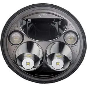Custom Dynamics CDTB-7-IF-B 7in. TruBeam Headlights - Black/Chrome Reflector