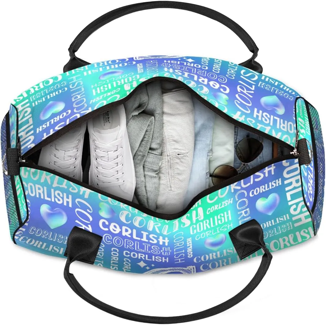 Custom Sports Tote Duffle Bag for Women Men Weekender Travel Bag Carry on Overnight for Sports Hospital Camping Gym