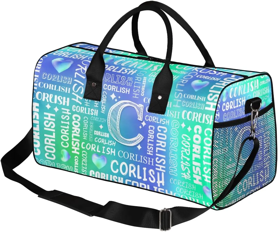 Custom Sports Tote Duffle Bag for Women Men Weekender Travel Bag Carry on Overnight for Sports Hospital Camping Gym