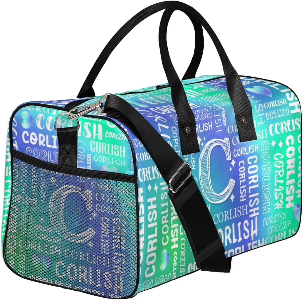 Custom Sports Tote Duffle Bag for Women Men Weekender Travel Bag Carry on Overnight for Sports Hospital Camping Gym