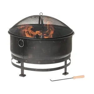 Dagan Cauldron Style Bronze Wood Burning Fire Pit