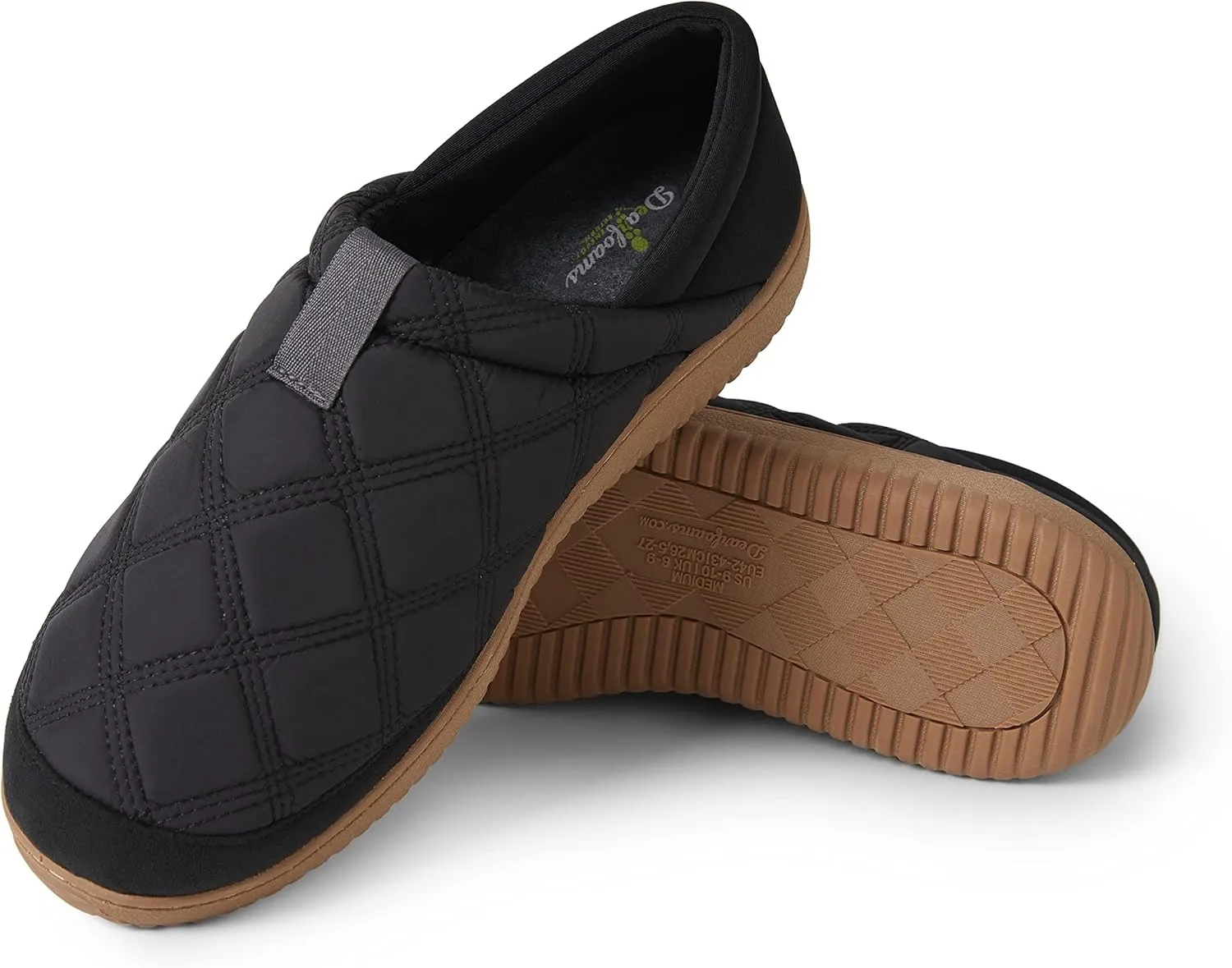Dearfoams Men's River Nylon Closed Back Indoor/Outdoor Memory Foam Energy Return Slipper