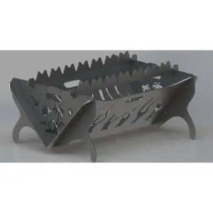 Designer Collapsible Fire Pit DXF for CNC | Palm Trees & Flames