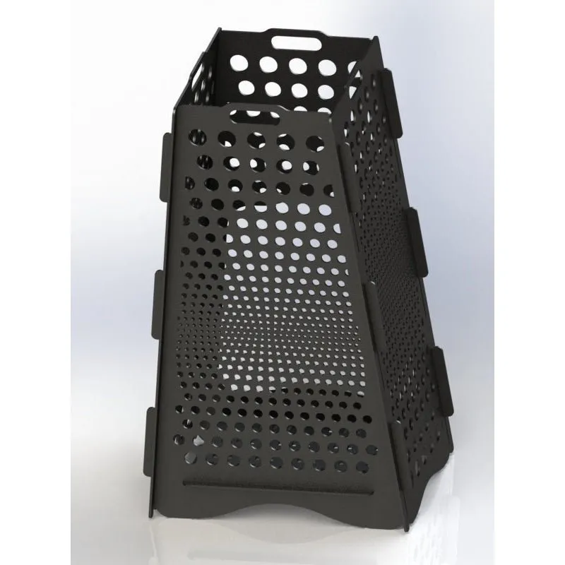 Designer Vertical Fire Pit DXF for CNC | Circles Pattern