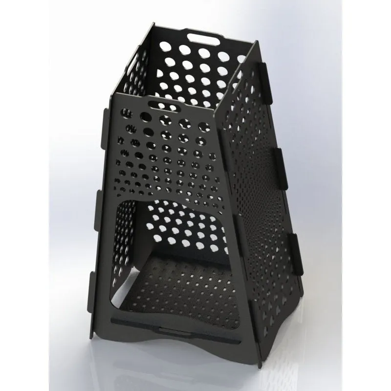 Designer Vertical Fire Pit DXF for CNC | Circles Pattern