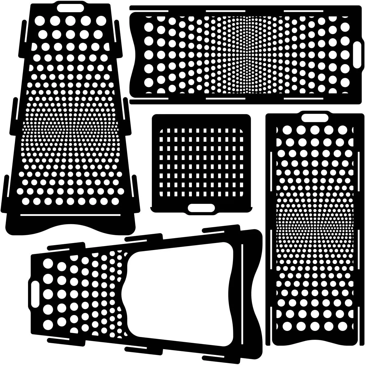 Designer Vertical Fire Pit DXF for CNC | Circles Pattern
