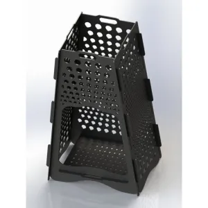 Designer Vertical Fire Pit DXF for CNC | Circles Pattern