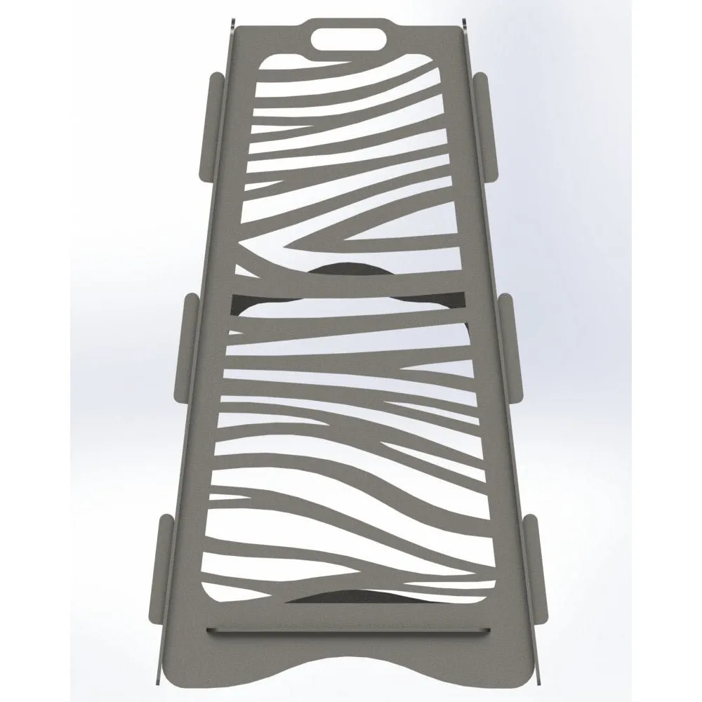 Designer Vertical Fire Pit DXF for CNC | Tiger Stripe Pattern