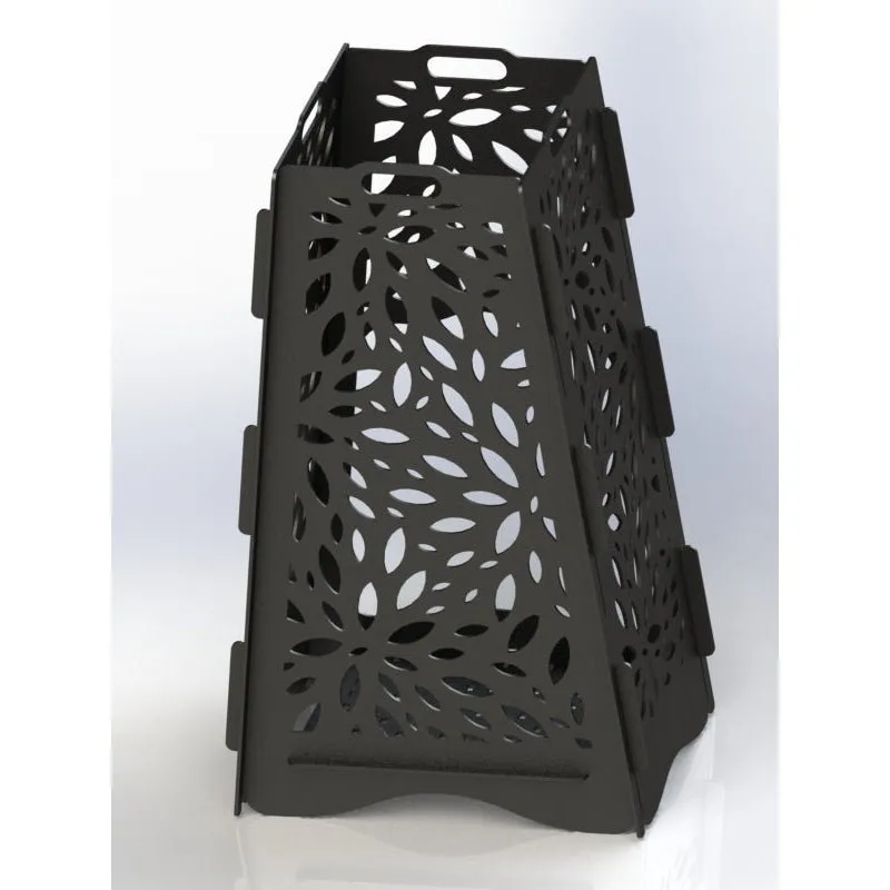 Designer Vertical Fire Pits DXF for CNC | Leaf Pattern