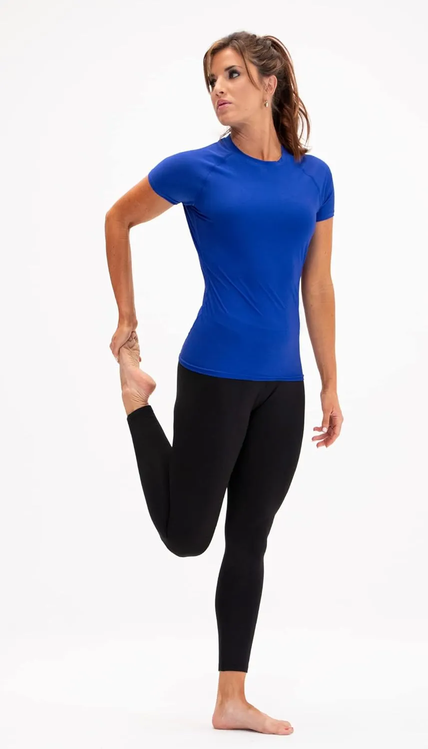 DEVOPS 3 Pack Women's Compression Shirt Dry Fit Short Sleeve Running Athletic T-Shirt Workout Tops