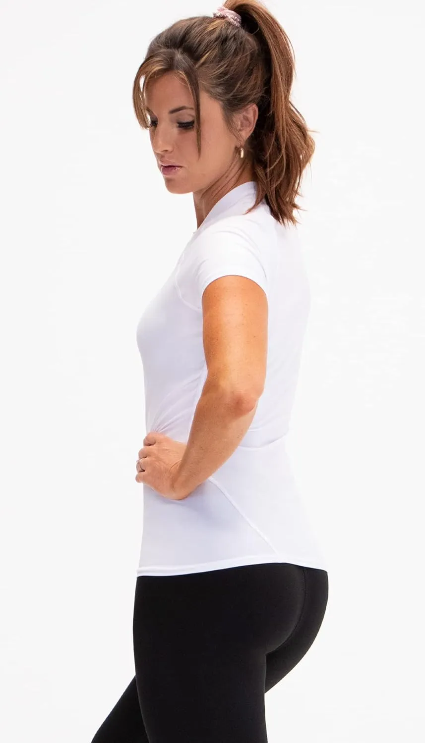 DEVOPS 3 Pack Women's Compression Shirt Dry Fit Short Sleeve Running Athletic T-Shirt Workout Tops