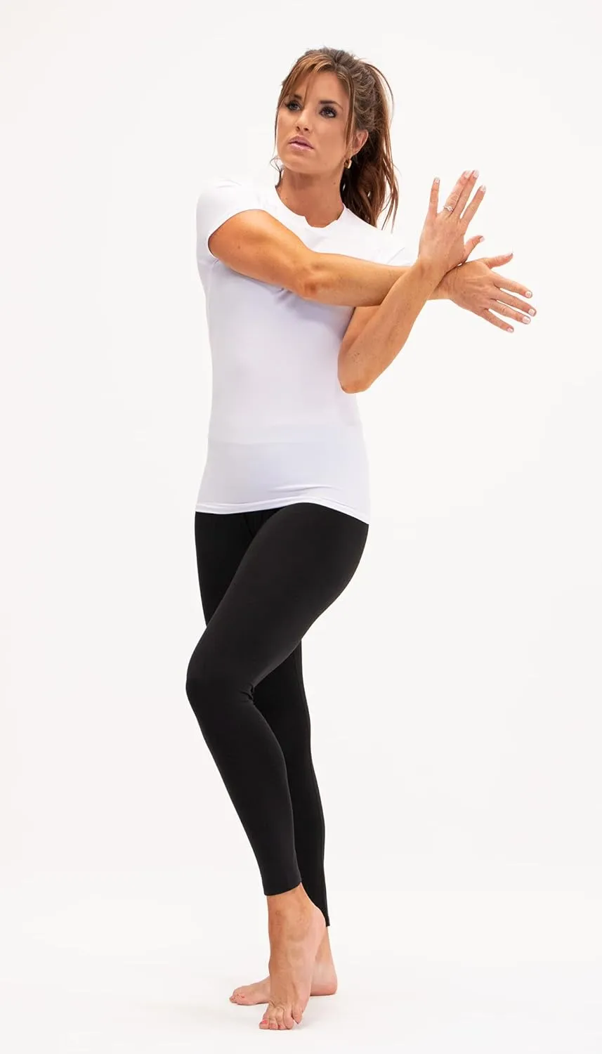 DEVOPS 3 Pack Women's Compression Shirt Dry Fit Short Sleeve Running Athletic T-Shirt Workout Tops