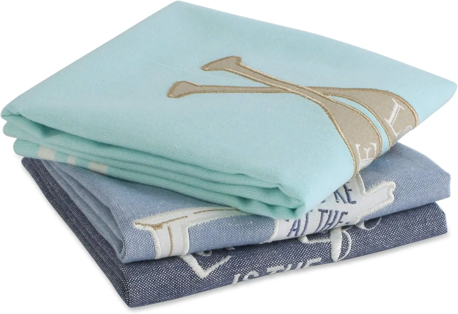 DII Tabletop Collection, Happy Camper Collection, Dishtowel Set, Lakeside, 3 Piece