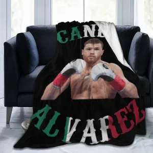 DIY Canelo and Alvarez Throw Blanket, Plush Microfiber Blanket and Throws for Better Relaxing, Super Cozy Air Conditioned Blanket 50"X40"