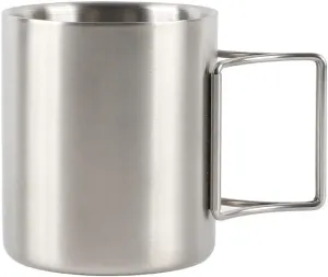 Double layer 304 stainless steel cup outdoor camping water cup camping folding mug coffee cup(400ml)