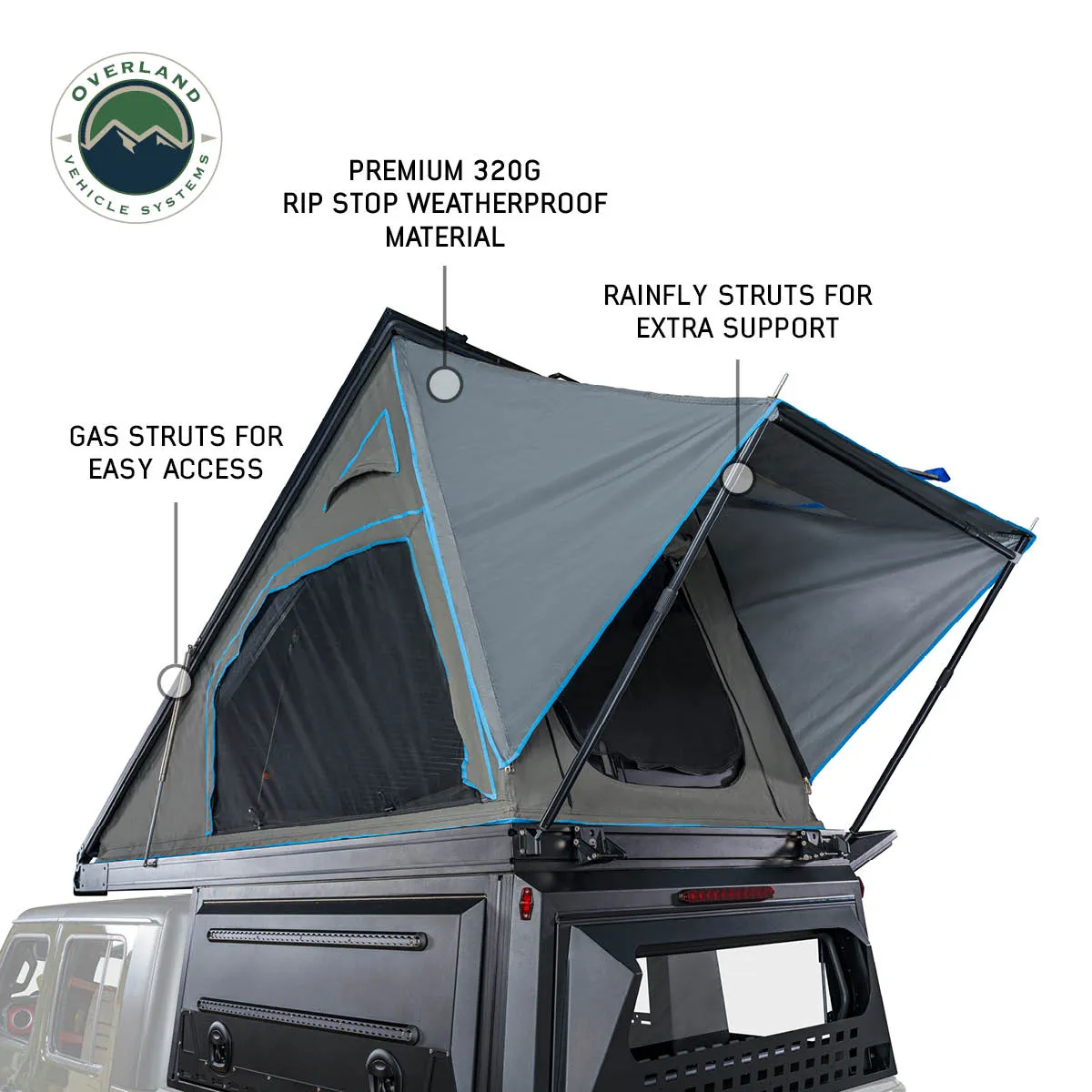 Downs, Fraud-free Tie Secure MagPak Jeep & Lights, Gladiator Rear Panel, Front Molle Windows Rear Camper - Side W/Tent, - 2019-2024