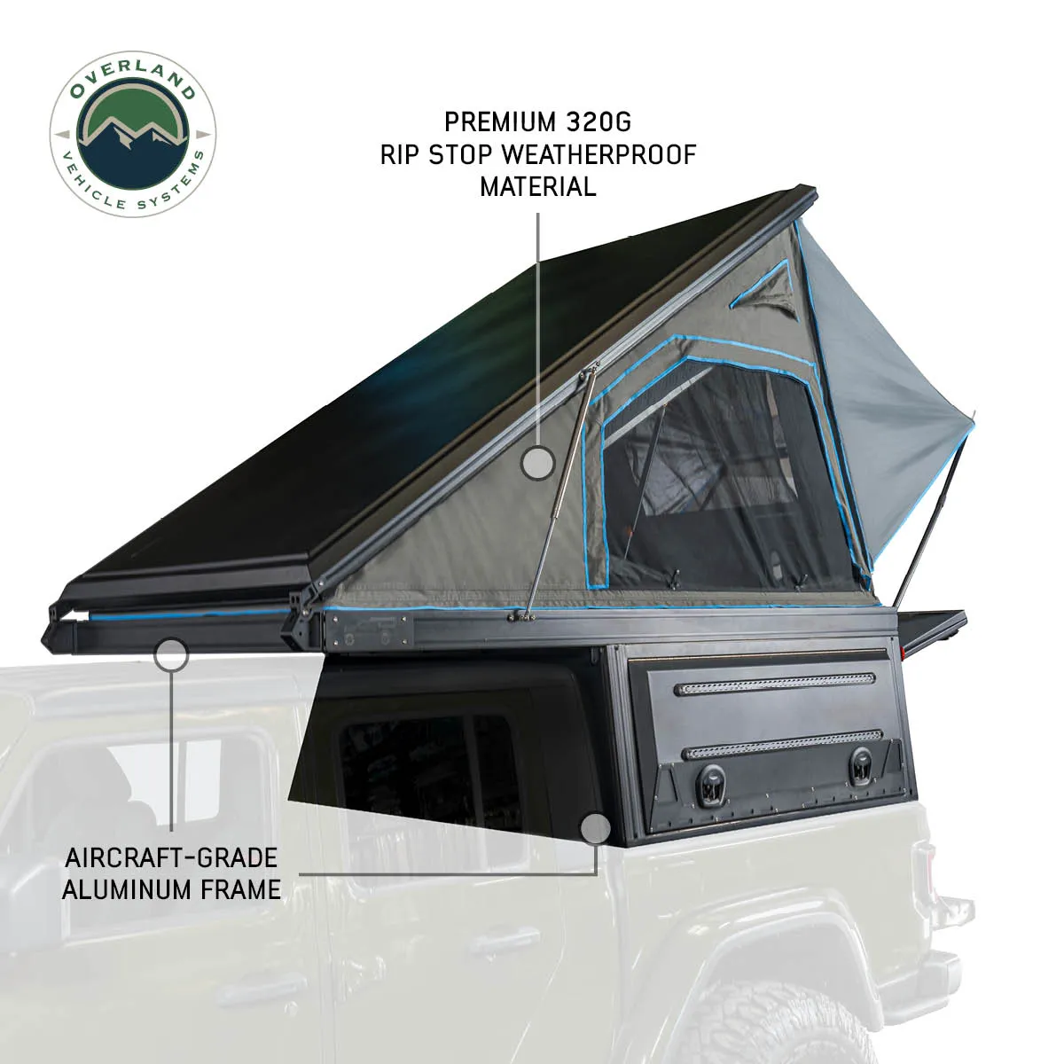 Downs, Fraud-free Tie Secure MagPak Jeep & Lights, Gladiator Rear Panel, Front Molle Windows Rear Camper - Side W/Tent, - 2019-2024