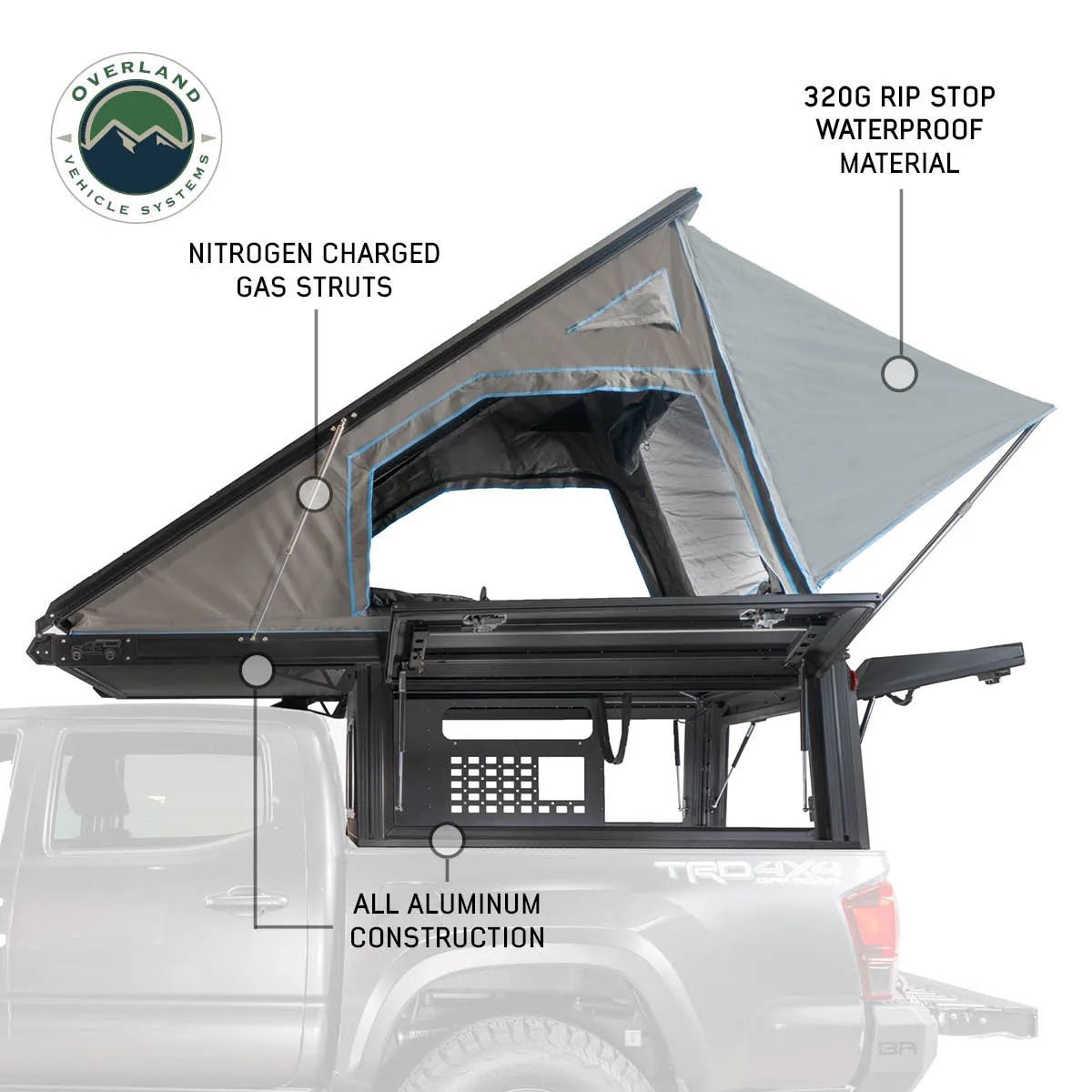 Downs, Fraud-free Tie Secure MagPak Jeep & Lights, Gladiator Rear Panel, Front Molle Windows Rear Camper - Side W/Tent, - 2019-2024