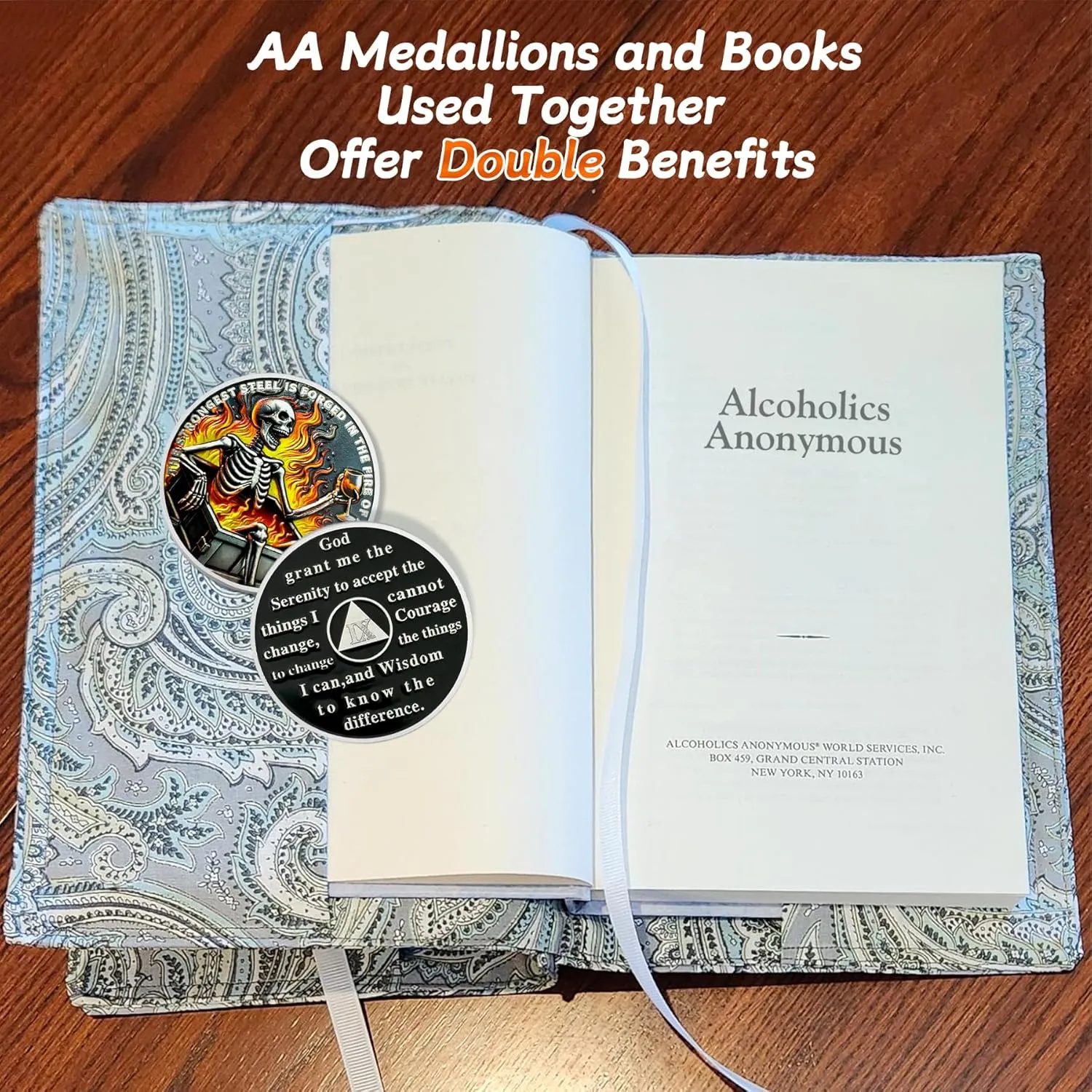 Dumpster Fire Skull 9 Year Sobriety Coin - The Strongest Steel is Forged AA Coins - Recovery Addiction NA AA Chips and Medallions - Celebrate Clean Narcotics Alcoholics Anonymous Gifts for Men Women