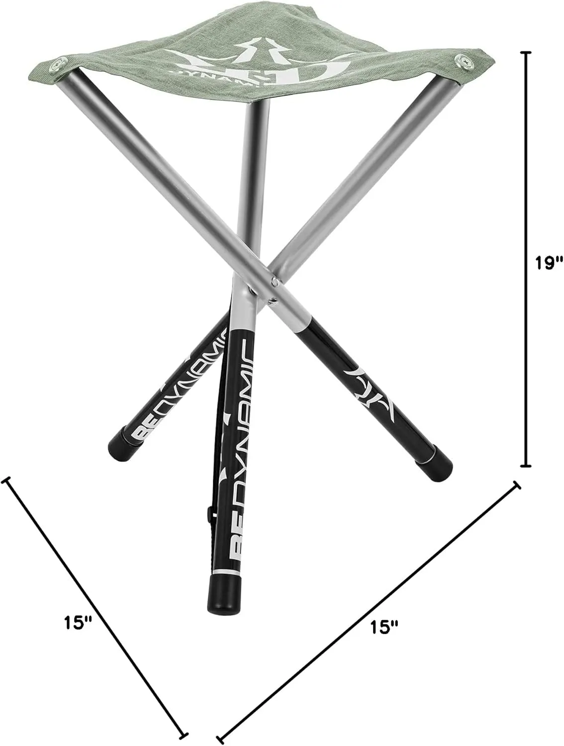 Dynamic Discs Folding Stool | Portable & Collapsible Stool for Disc Golf and More | Fits in Frisbee Golf Bags and Backpacks (Flint Gray)
