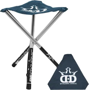 Dynamic Discs Folding Stool | Portable & Collapsible Stool for Disc Golf and More | Fits in Frisbee Golf Bags and Backpacks (Midnight Blue)