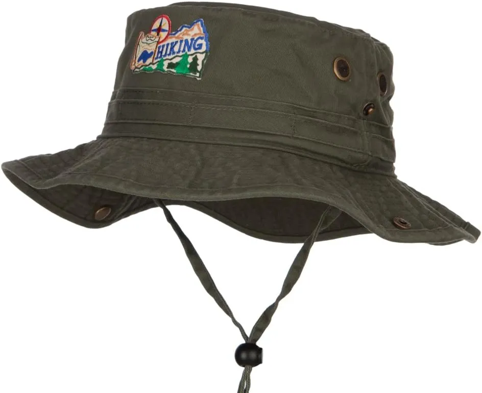 e4Hats.com Hiking Map Patched Washed Hunting Hat