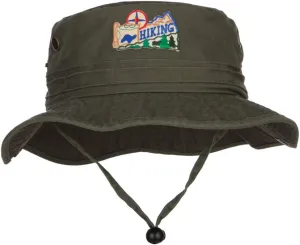e4Hats.com Hiking Map Patched Washed Hunting Hat