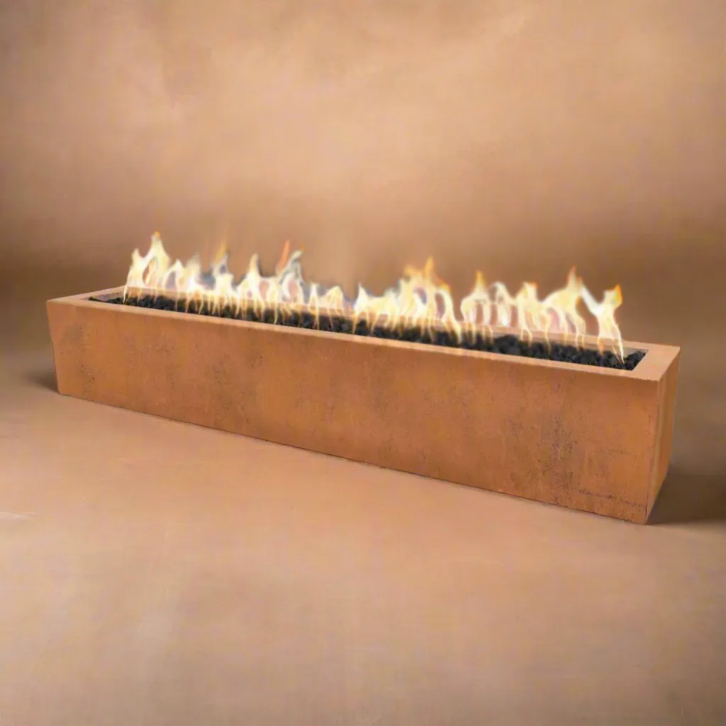 Eaves Rectangle Fire Pit - Corten Steel